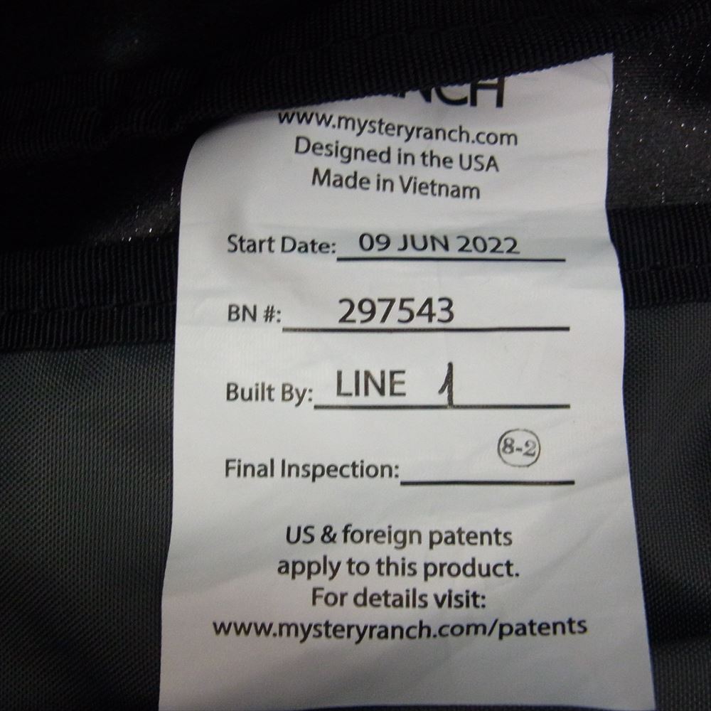 MYSTERY RANCH ミステリーランチ 112382-001-30 Terraframe 3-Zip 50 Black-M テラフレーム リュック バックパック ダークグレー系 M【新古品】【未使用】【中古】