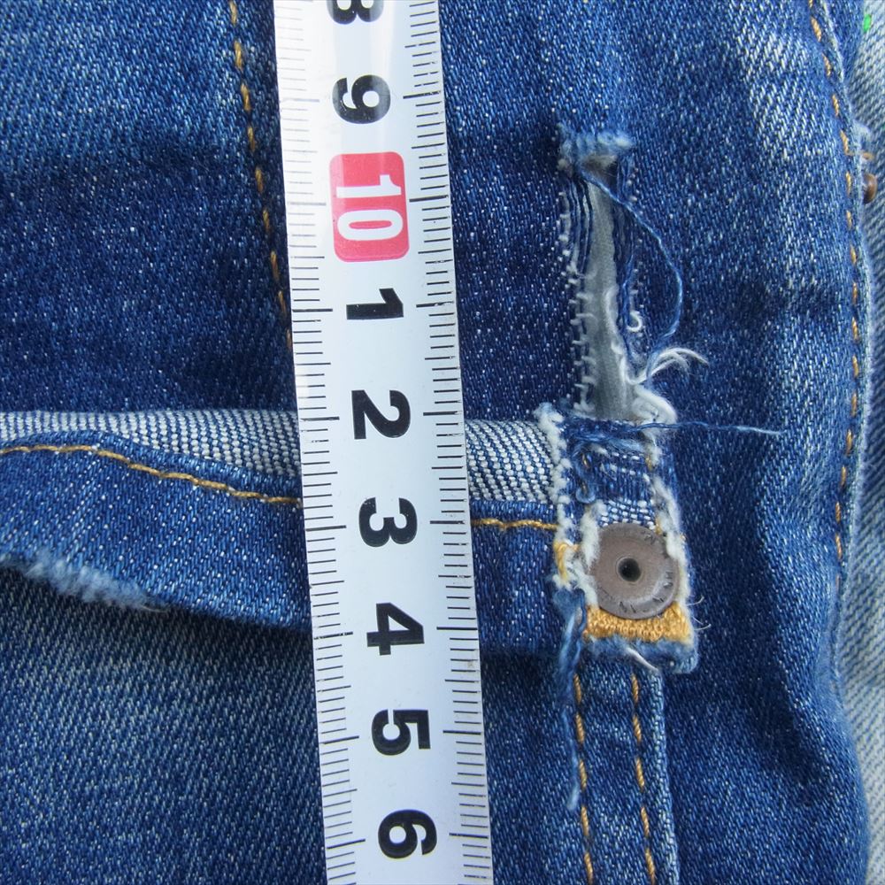 DSQUARED2 ディースクエアード S74LB0516 ACID MACULATO WASH TIDY BIKER JEAN ダメージ加工 デニム パンツ インディゴブルー系 46【中古】