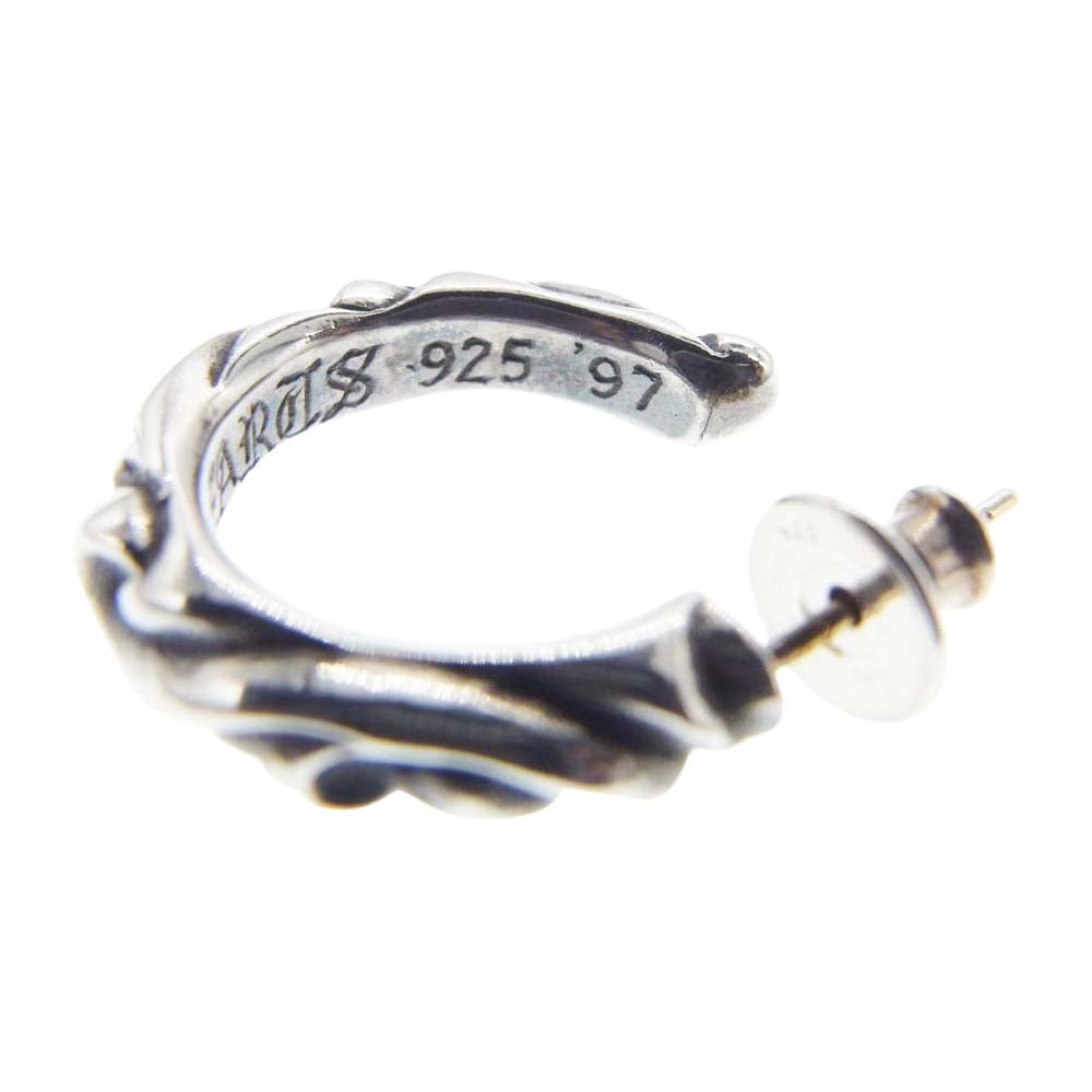 CHROME HEARTS クロムハーツ(原本無) HOOP SCROOL 1 スクロール フープ ピアス シルバー系【中古】
