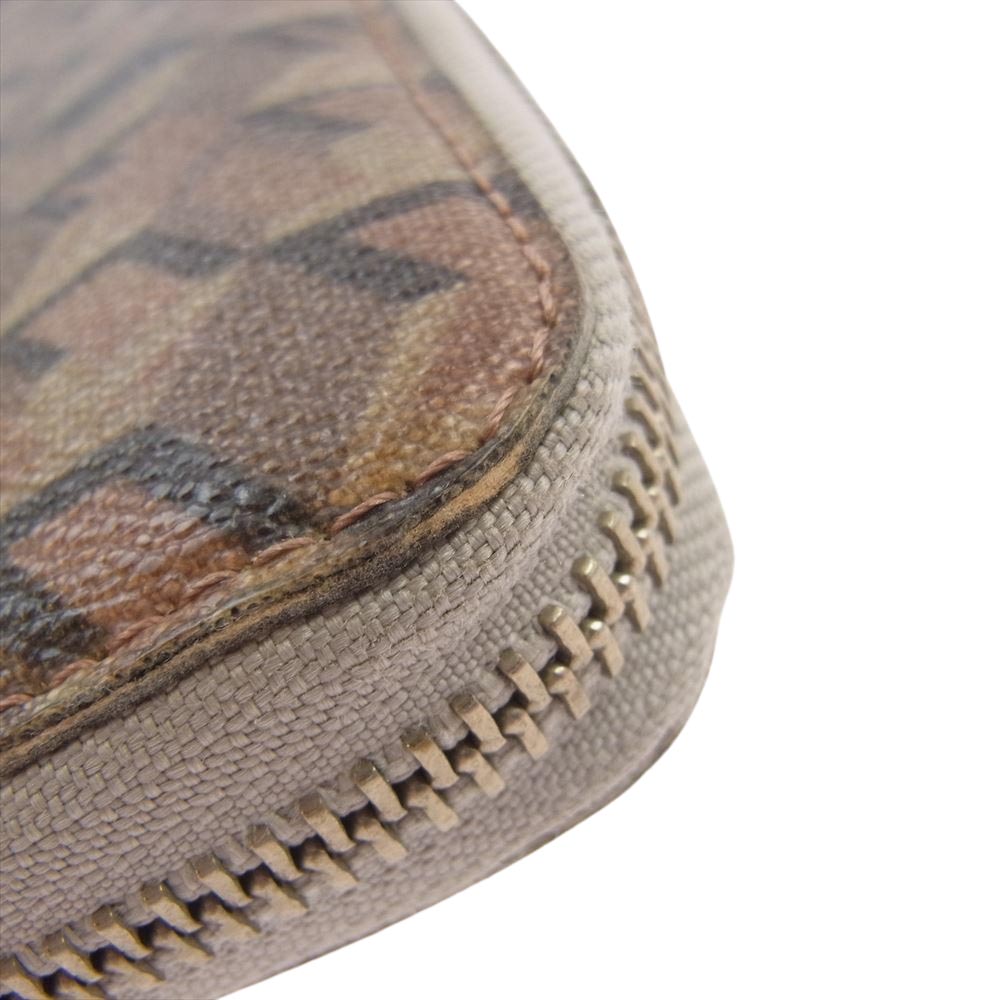 UNDERCOVER アンダーカバー 仙台限定 F総柄 ラウンドファスナー ジップ ウオレット長財布 ブラウン系【中古】