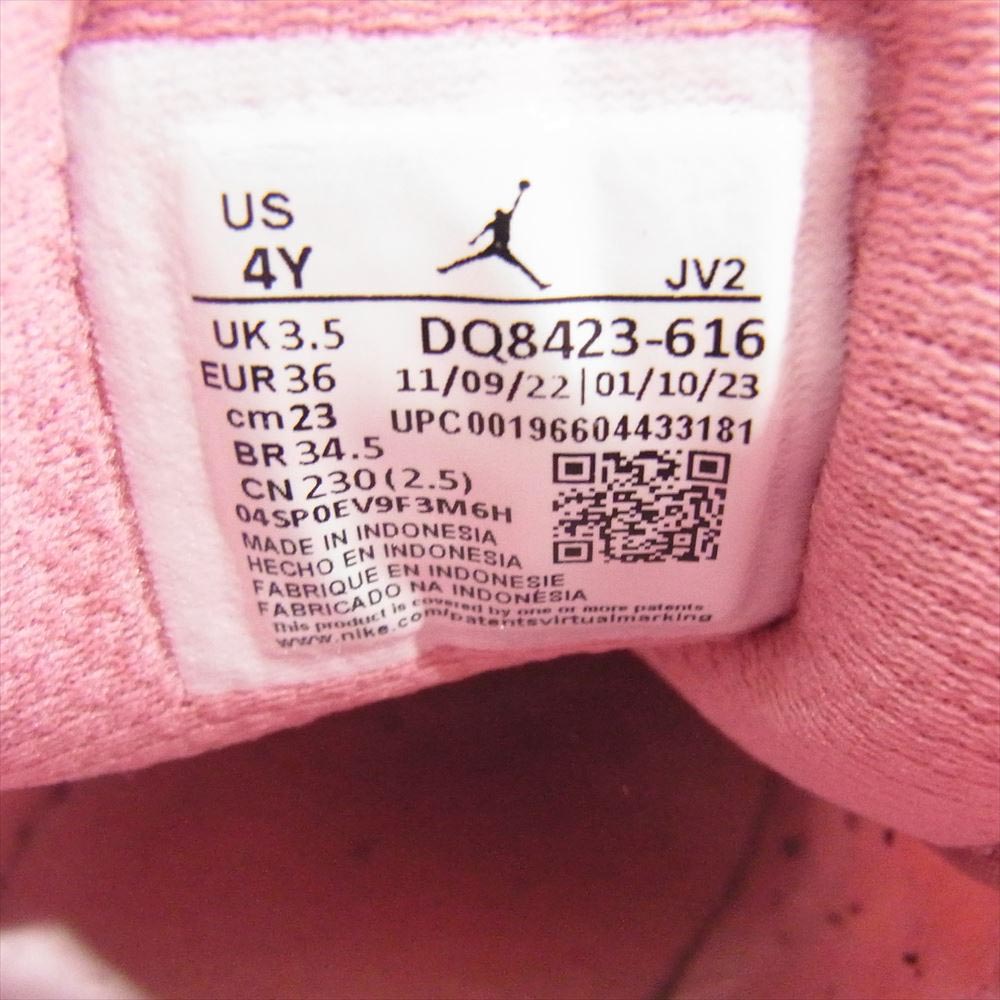 NIKE ナイキ DQ8423-616 GS Air Jordan 1 Mid Coral Chalk White Desert Berry AJ1 エアジョーダン ミッド コーラル チョーク ホワイト デザート ベリー スニーカー ピンク系 23cm【中古】