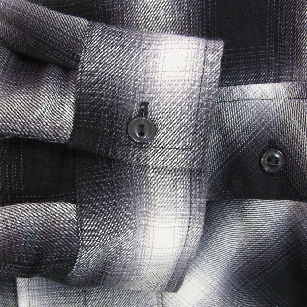 ビッグマイク 102315000 SANFORIZED LIGHT FLANNEL CHECK SHIRTS サンフォライズド ライトフランネル オンブレ チェック 猫目ボタン 長袖 シャツ ブラック系 M【中古】