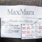 MAX MARA マックスマーラ チェック 柄 センタープレス ワイドパンツ グレー系 40【中古】