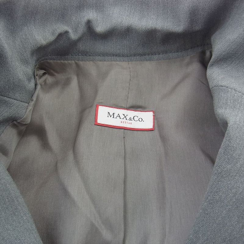 MAX&CO マックスアンドコー 2B ジャケット スカート セットアップ スーツ グレー系 38【中古】