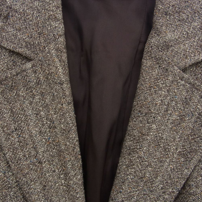 MAX&CO マックスアンドコー 6044023 イタリア製 ウール ネップ 2Bジャケット スカート セットアップ スーツ ブラウン系 JP38/40【中古】