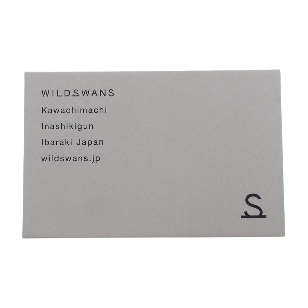 WILDSWANS ワイルドスワンズ タイガースブラザーズ別注 SP-GROUNDER シェルコードバン BLACK 内装サドルプルアップ シルバーステッチ コンパクトウォレット 二つ折り財布 ブラック系【美品】【中古】