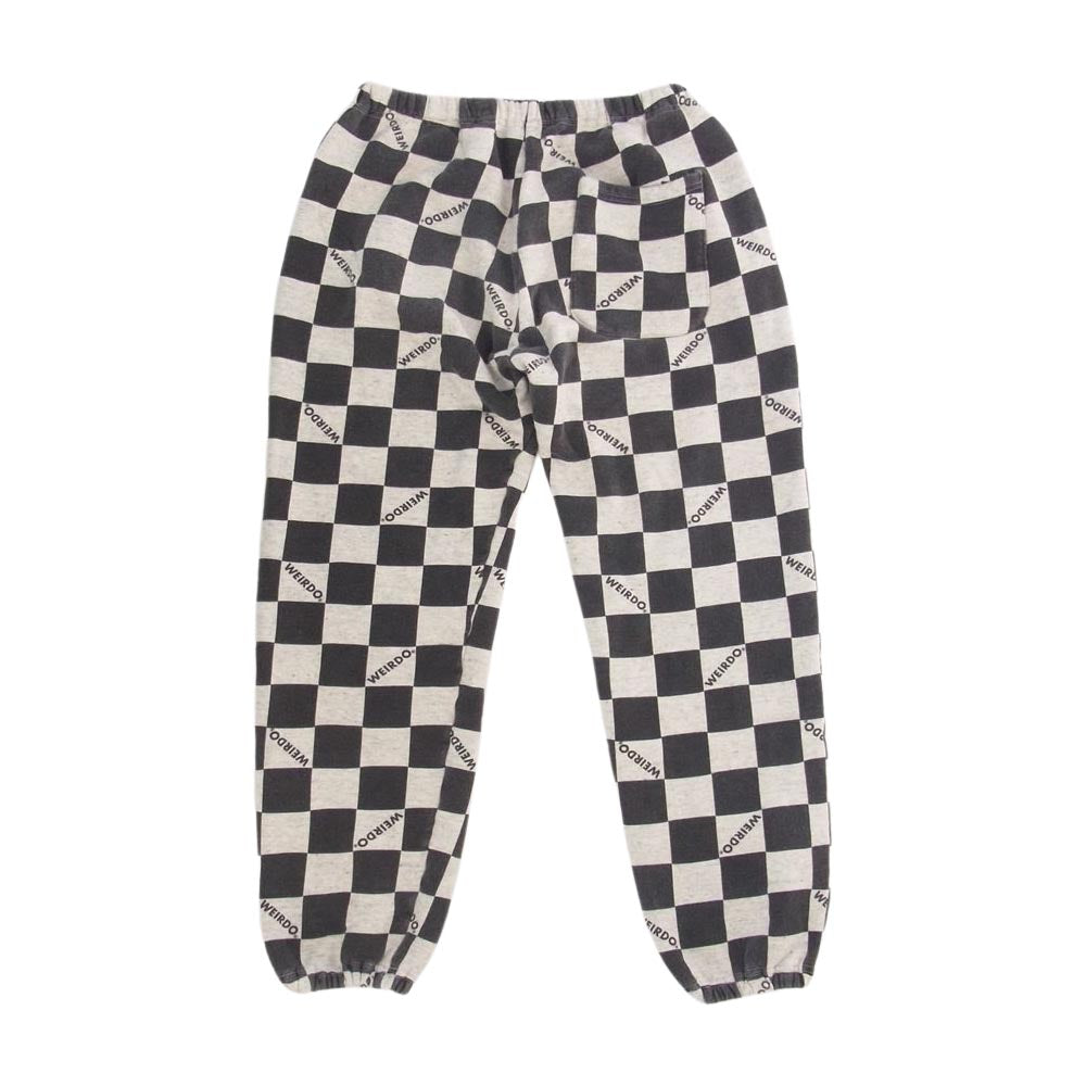 WEIRDO ウィアード WRD-19-AW-12 WRD-19-AW-13 79CHECKER SWEAT HOODIE PANTS SET UP スウェットパーカー パンツ セットアップ グレー系 ブラック系 M【中古】