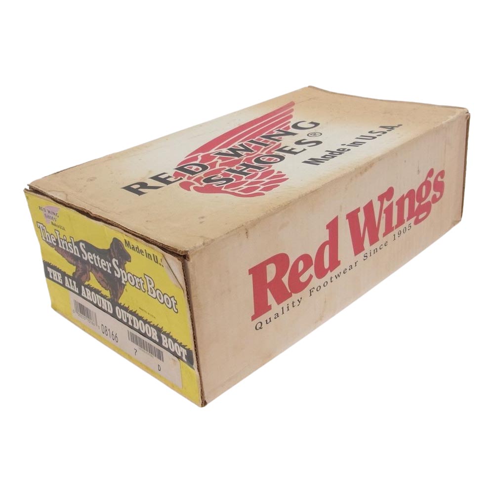 RED WING レッドウィング 8166 半円犬タグ 6inch CLASSIC PLAIN TOE クラシック プレーントゥ ブーツ ブラウン系 US7D【中古】