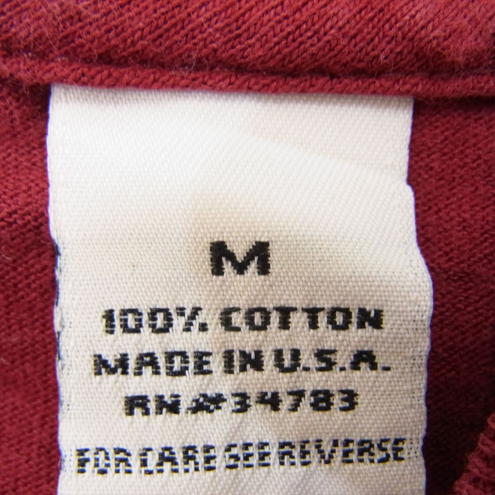 Lee リー DUNGAREES Vintage ヴィンテージ 90s Buddy Lee バディーリー プリント 半袖 Tシャツ エンジ系 M【中古】