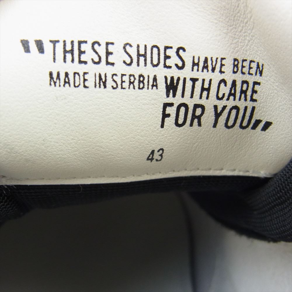 ボイルブランシェ ローカット レザー スニーカー ブラック系 43【中古】