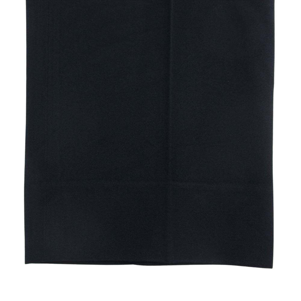 COMOLI コモリ 18AW N03-03001 ウールギャバ 2タックパンツ スラックス テーパード ネイビー系 1【中古】