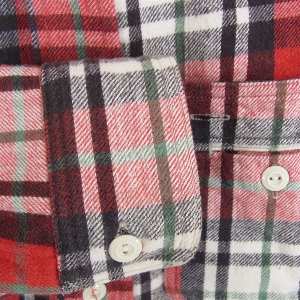 WAREHOUSE ウエアハウス チェック 長袖 ネルシャツ レッド系 S【中古】