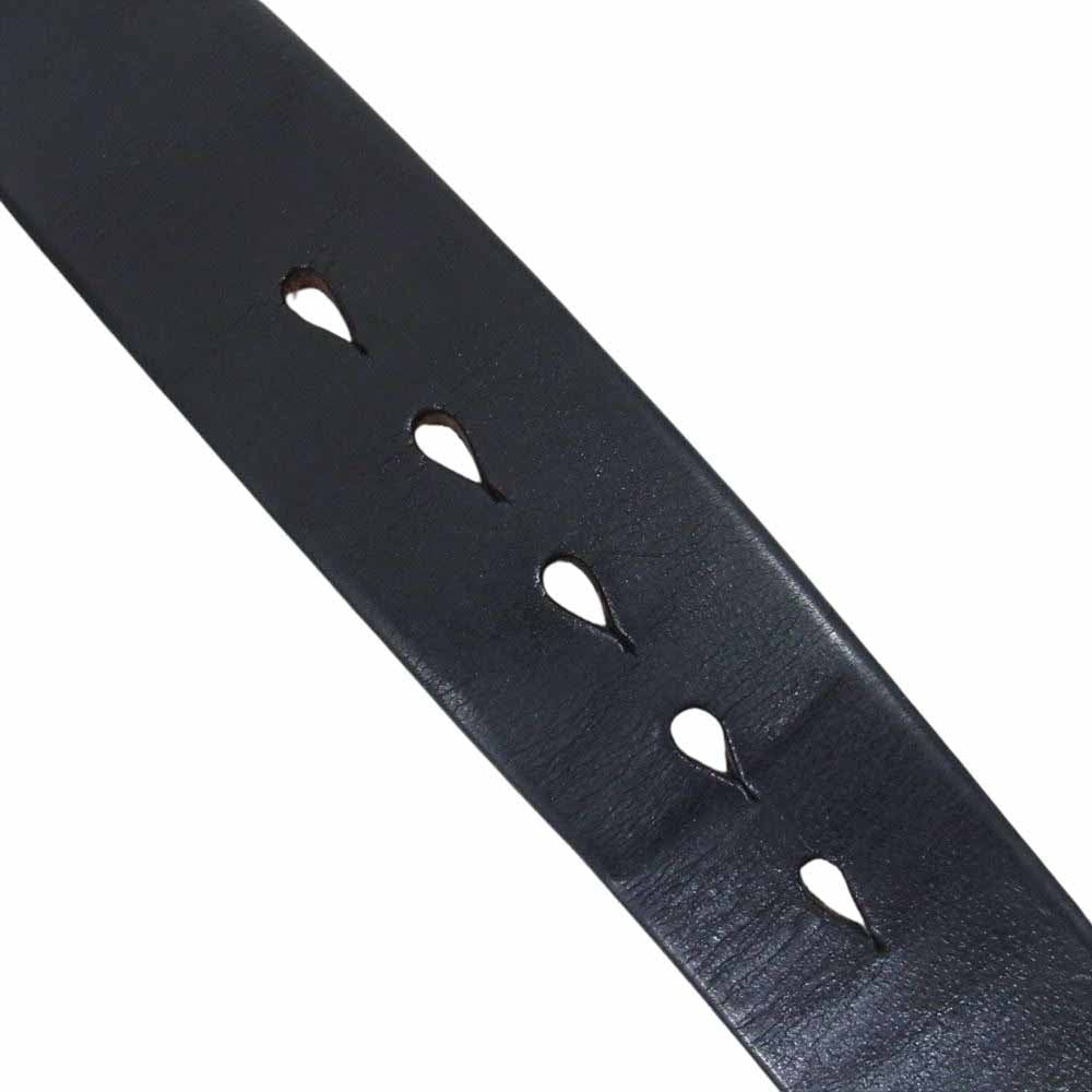 サムライジーンズ ビッグバックル レザー ベルト ブラック系 30【中古】