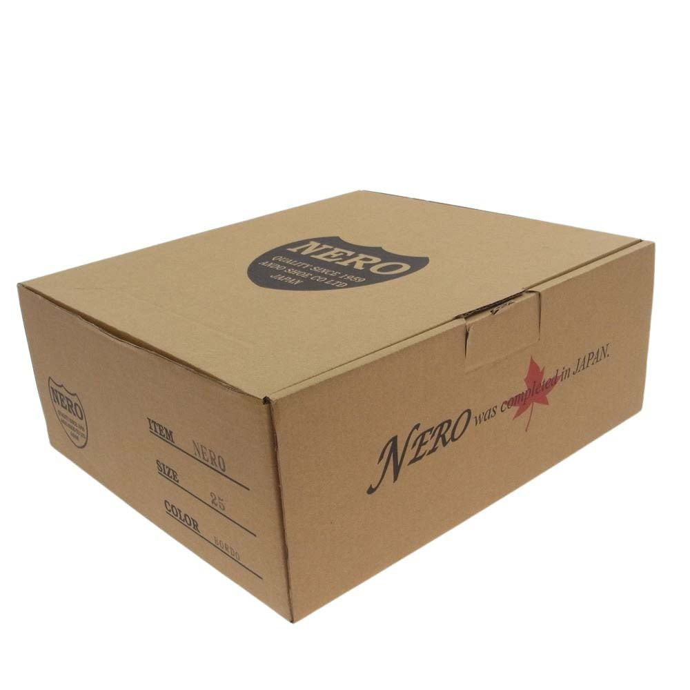 安藤製靴 NERO ネロ ワーク ブーツ ボルドー ブラウン系 25【中古】