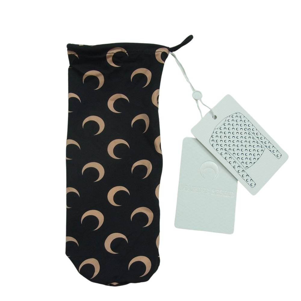 マリーンセル REGENERATED AOM JERSEY LONG SLEEVES SECOND SKIN 三日月 モチーフ 長袖 カットソー ブラック系 ベージュ系 M【中古】