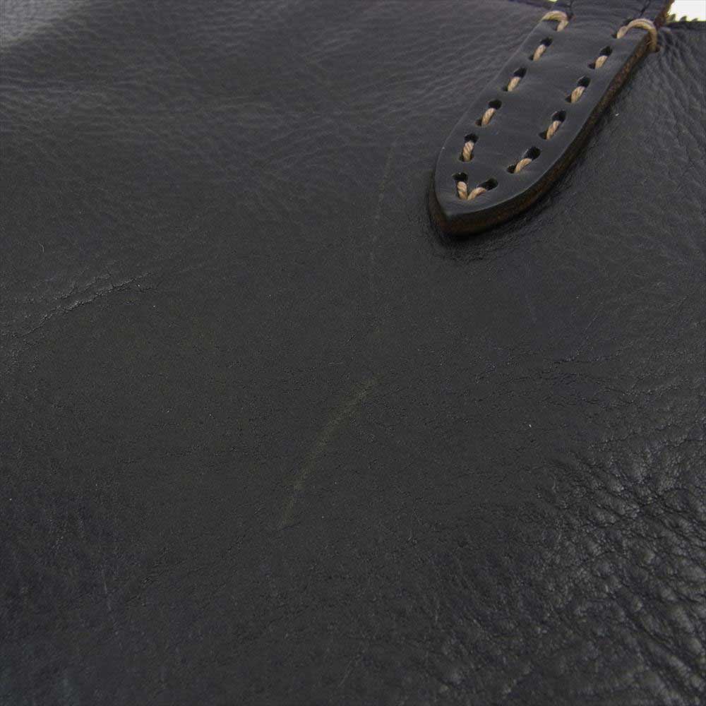 genten ゲンテン レザー トート バッグ ブラック系【中古】