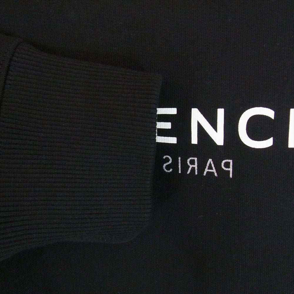 GIVENCHY ジバンシィ BMJ0HA3Y8N Reverse slim fit sweatshirt リバース ロゴ クルーネック スウェット シャツ ブラック系 L【中古】