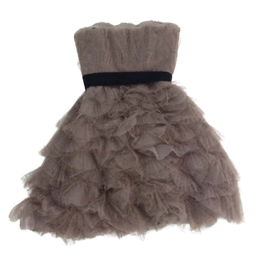 タダシ ショージ ウエストライン レース フレア ドレス ワンピース 4【中古】