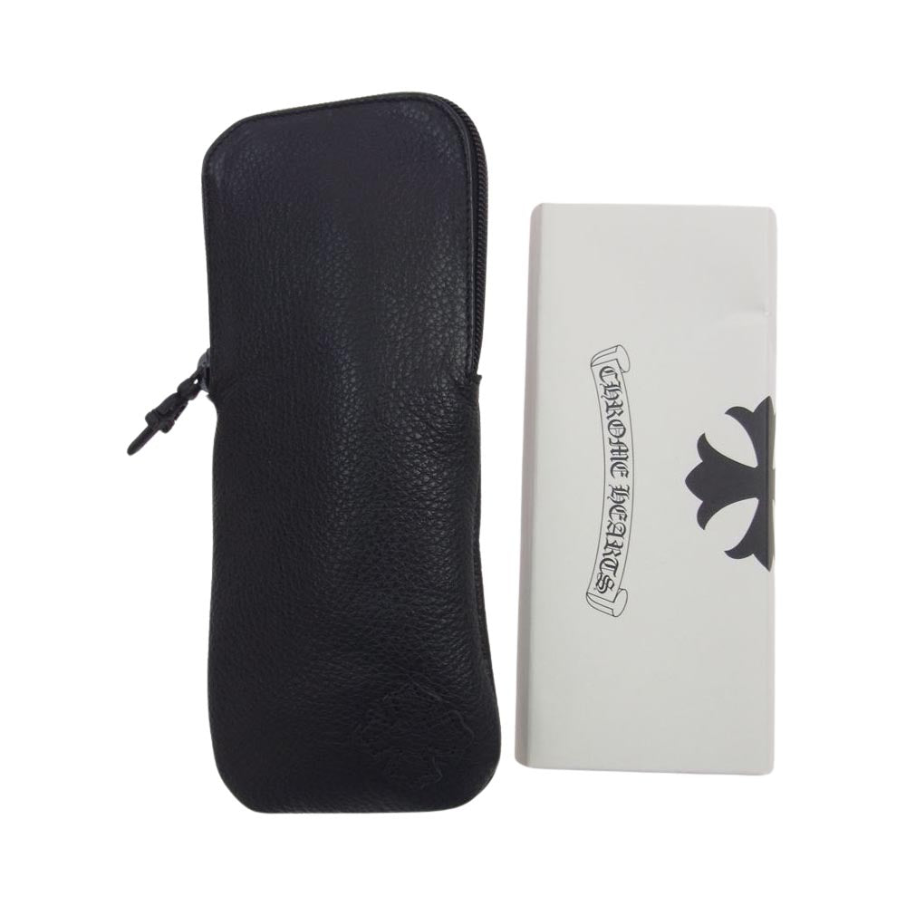 CHROME HEARTS クロムハーツ(原本無) PCK-GP GUZZLER メタル テンプル ウェリントン サングラス 眼鏡 ネイビー系 49□20-139【中古】