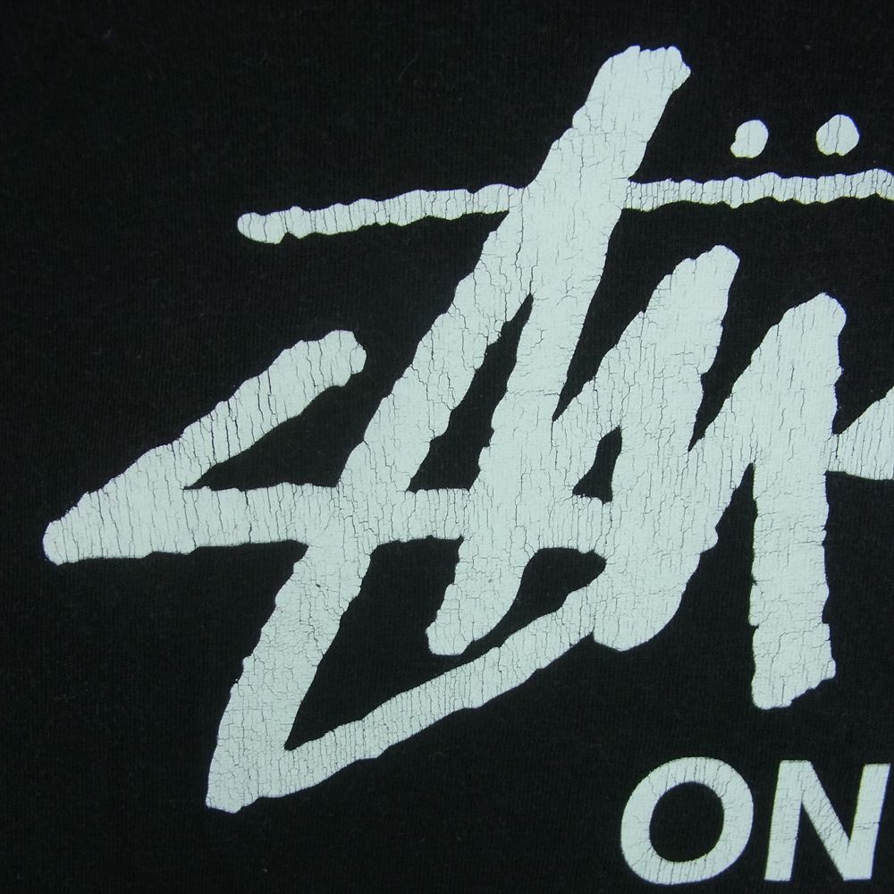 STUSSY ステューシー Fragment Design フラグメントデザイン ONE WORLD ロゴ プリント 半袖 Tシャツ ブラック系 L【中古】