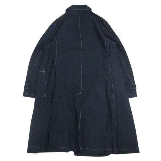 ザトゥーモンキーズ TM01443 JELADO ジェラード Linen Atelier Coat リネン アトリエ コート ブラックインディゴ系 XL【新古品】【未使用】【中古】