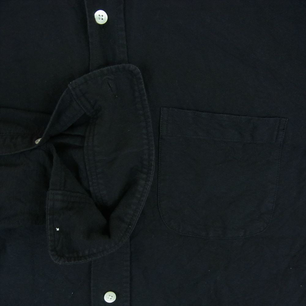 ROTTWEILER ロットワイラー コットン BD ボタンダウン 長袖 シャツ 日本製 ブラック系 L【中古】