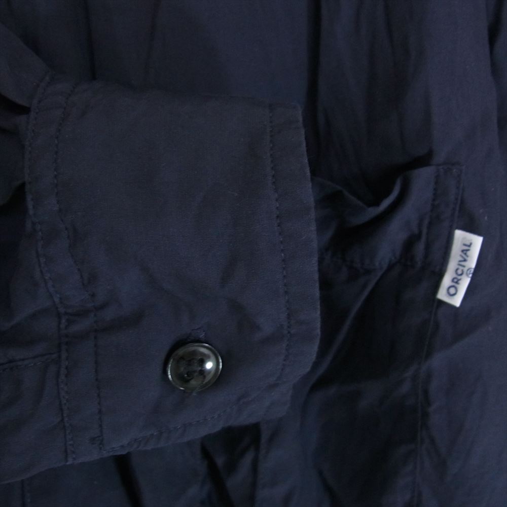 ORCIVAL オーシバル RAYON POPLIN L/S SHRT レーヨン ポプリン シャツ ネイビー系 4【中古】