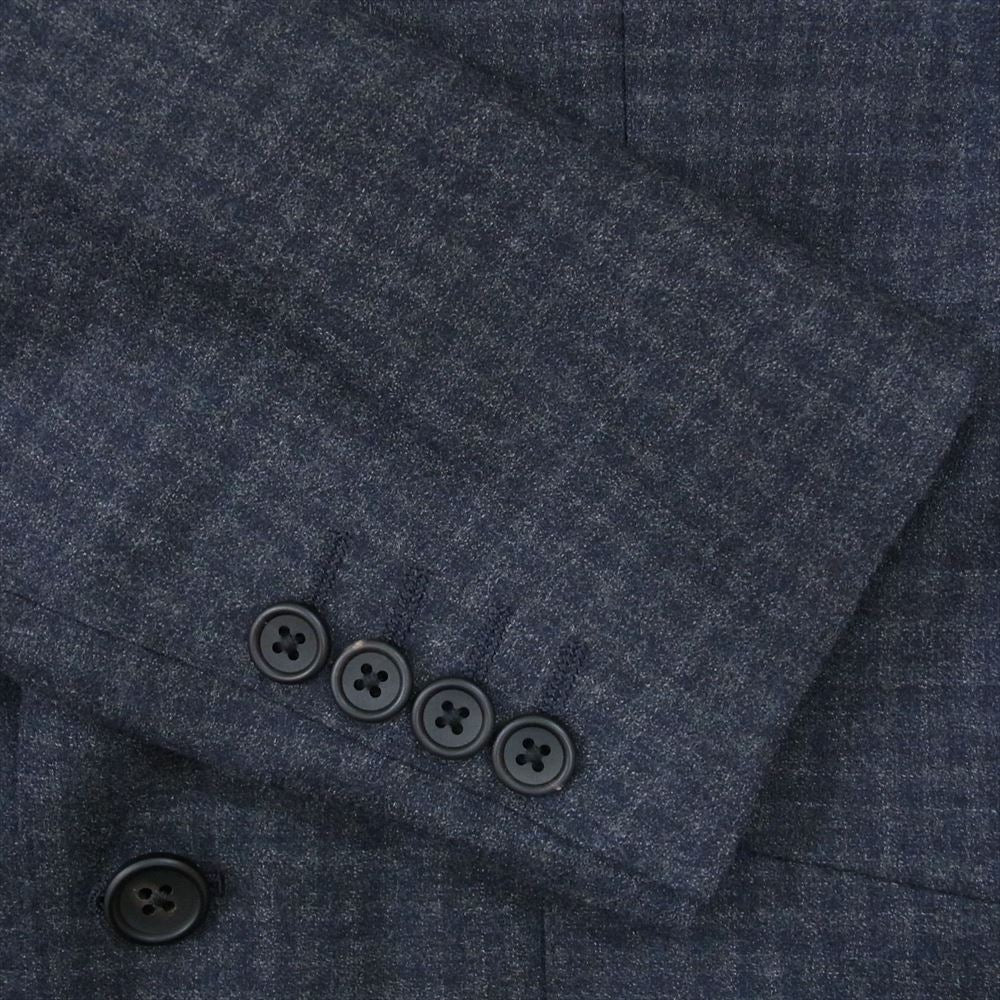 Paul Smith ポール・スミス PC-J-55079 COLLECTION REDA 1865 SUPER130s ウール チェック 2B テーラードジャケット ネイビー系 M【中古】