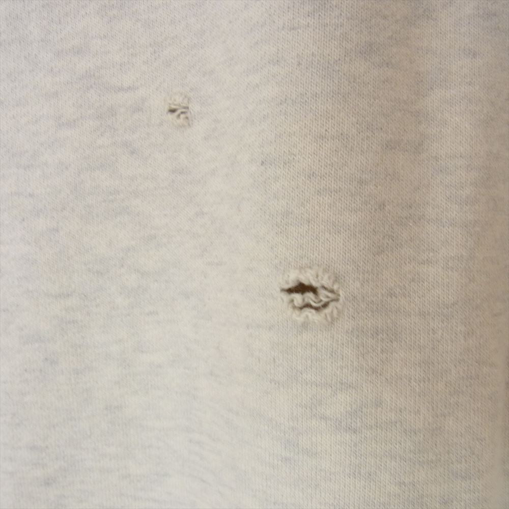 SAINT MICHAEL セントマイケル 23SS SM-S23-0000-095 × KAWAMURA KOSUKE 河村康輔 SAINT Mxxxxxx MOTHER ダメージ加工 クルー ネック スウェット シャツ グレー系 XL【中古】