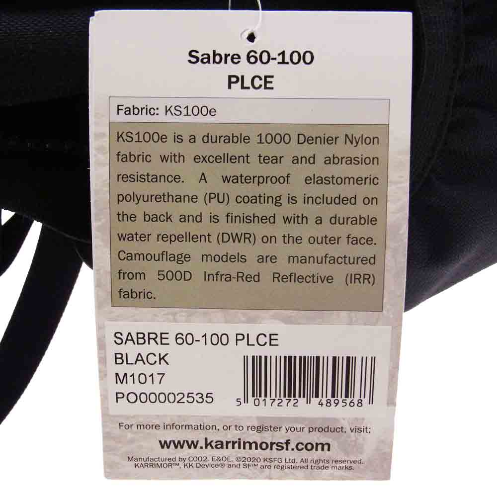 Karrimor カリマー 60-100 PLCE SF Sabre セイバー バックパック リュック ミリタリー ブラック系【新古品】【未使用】【中古】