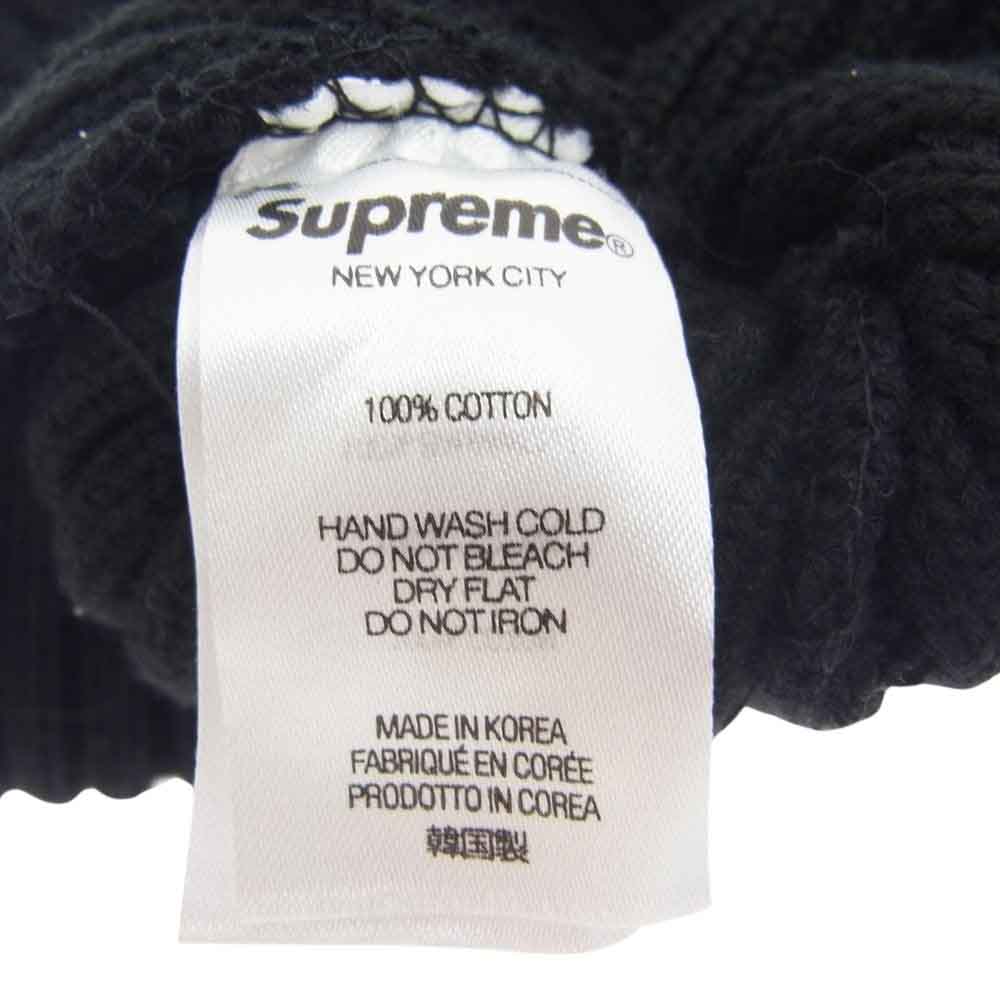 Supreme シュプリーム 22SS Overdyed Ribbed Beanie オーバーダイ リブビーニー スモールボックスロゴ コットンニット キャップ ブラック系【中古】