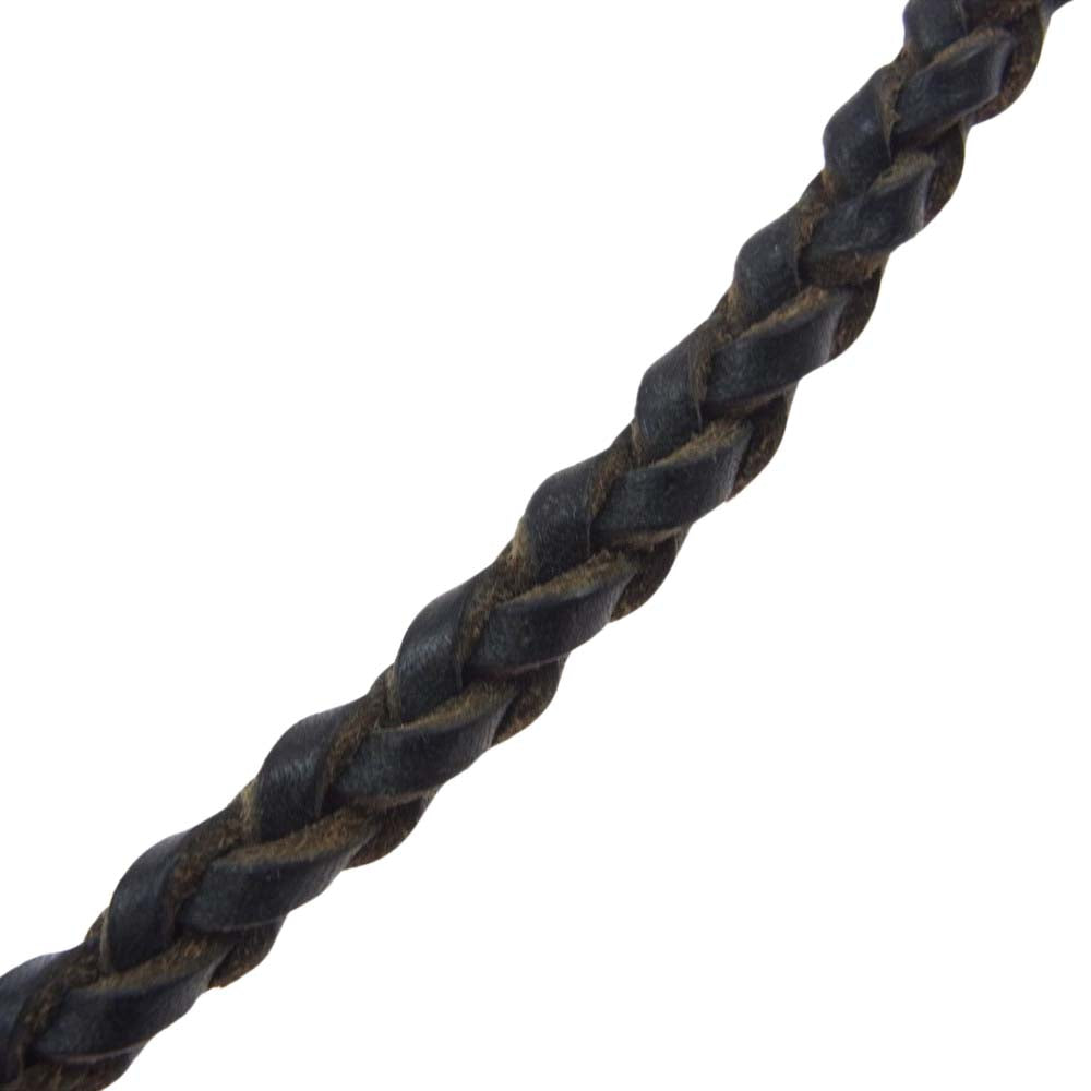 ラストクロップス レザー ウォレットチェーン ウォレットコード ウォレットロープ ブラック系【中古】