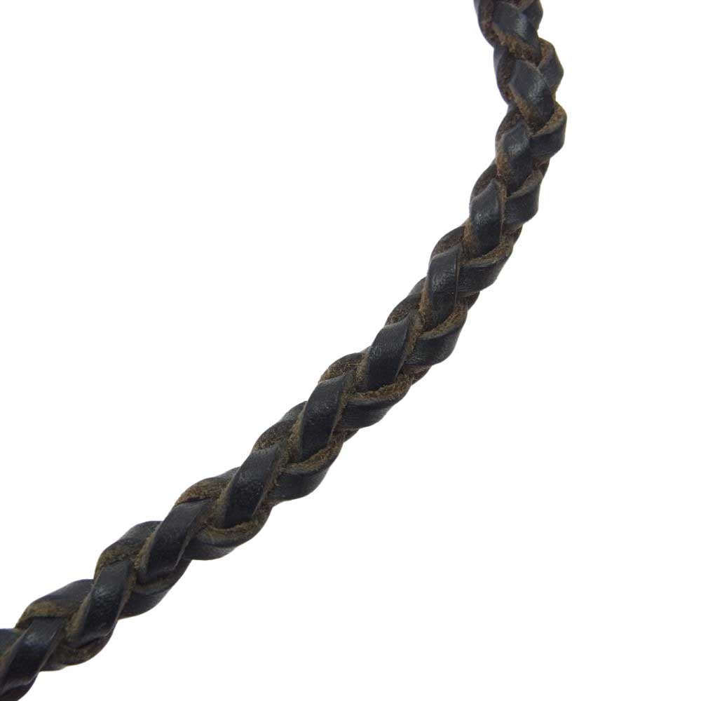 ラストクロップス レザー ウォレットチェーン ウォレットコード ウォレットロープ ブラック系【中古】