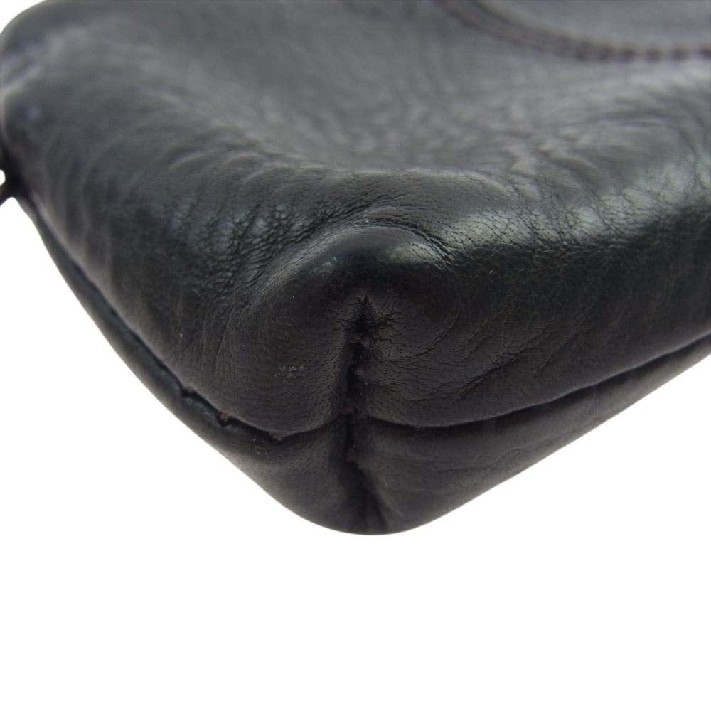 ラストクロップス Pouch Small Tigri レザー ポーチ チグリ BADALASSI CARLO社 バダラッシカルロ社 ブラック系【中古】