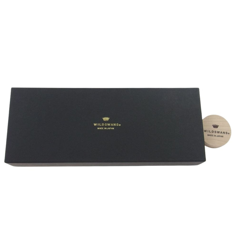 WILDSWANS ワイルドスワンズ WAVE ウェイブ CROCODILE クロコ レザー 長財布 ネイビー系【中古】