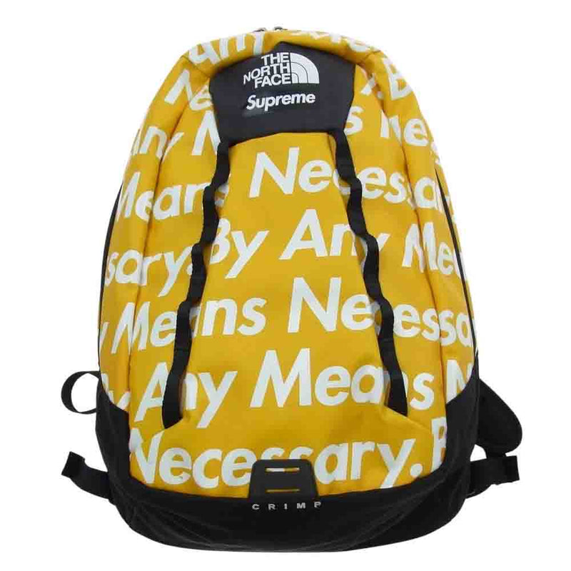 Supreme シュプリーム 15AW × The North Face Base Camp Crimp Backpack ザ ノース フェイス バイ  エニー ミーンズ ベース キャンプ バックパック イエロー系【中古】