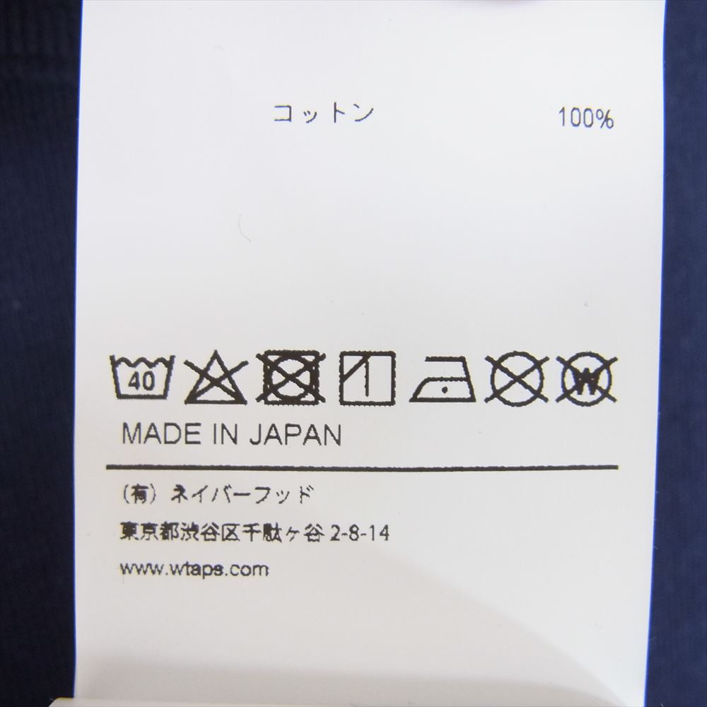 WTAPS ダブルタップス 21SS 211ATDT-CSM15 BANNER SS TEE バナー ショート スリーブ 半袖 Tシャツ ネイビー系 X03【中古】