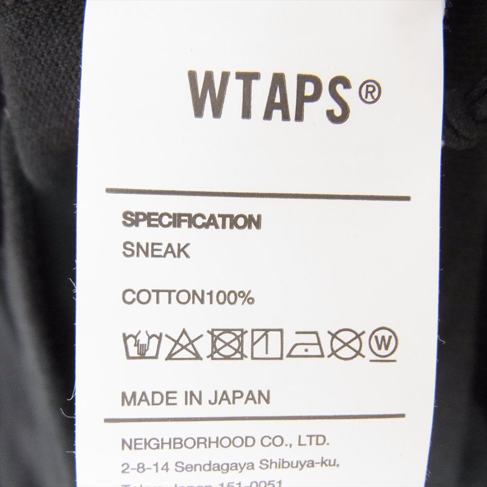 WTAPS ダブルタップス 23SS 231ATDT-STM08S LABEL レーベル バックプリント 半袖 Tシャツ ブラック系 X02【新古品】【未使用】【中古】