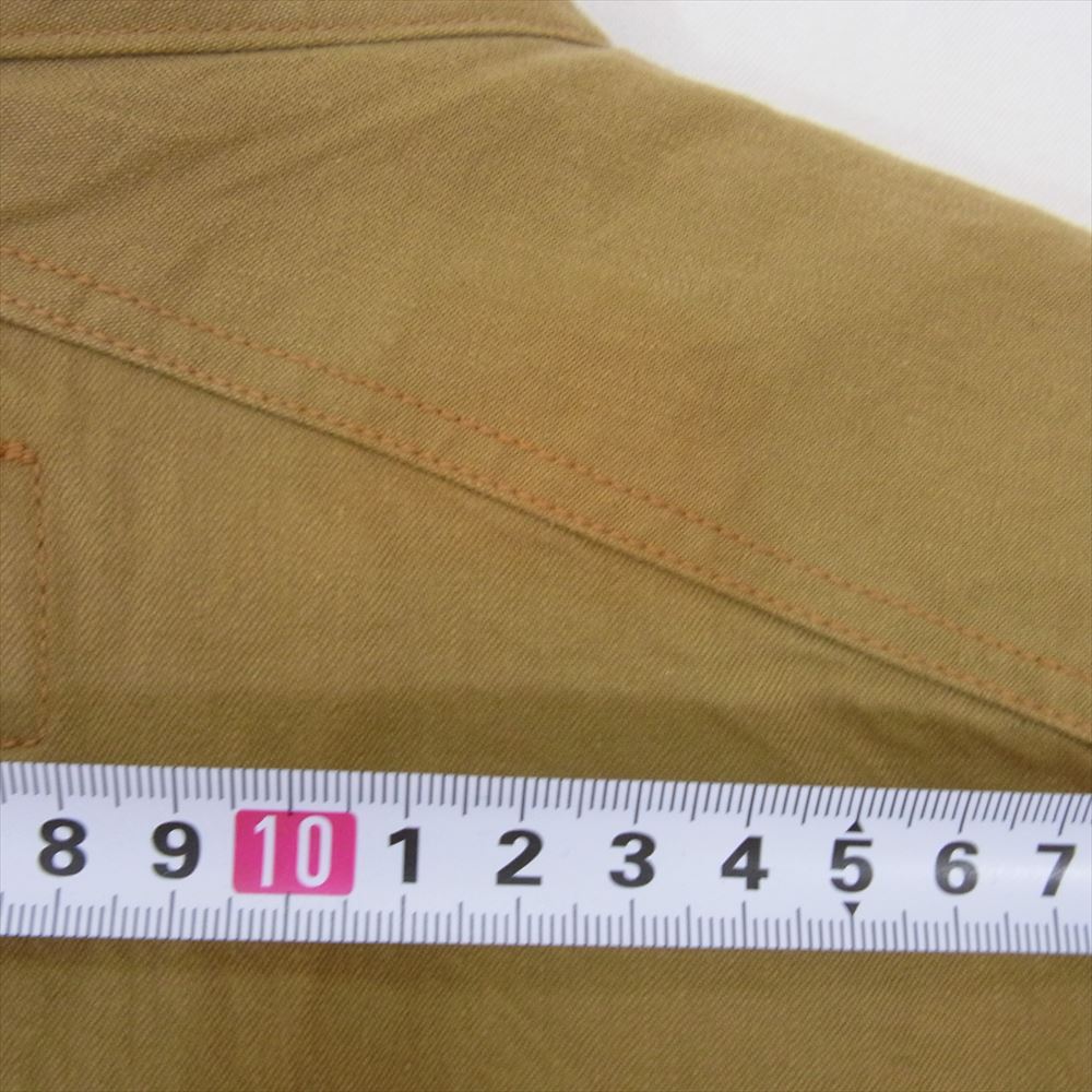 Pherrow's フェローズ 長袖 ワーク シャツ カーキ系 M【中古】