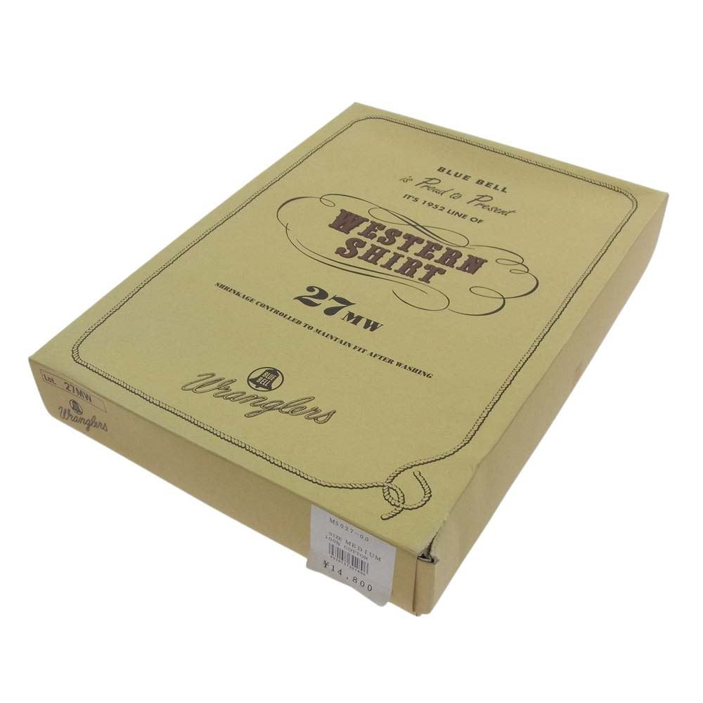 Wrangler ラングラー M5027-00 27MW BLUE BELL ブルーベル ヴィンテージ 復刻 デニム ウェスタン 長袖 シャツ リジット インディゴブルー系 M【新古品】【未使用】【中古】