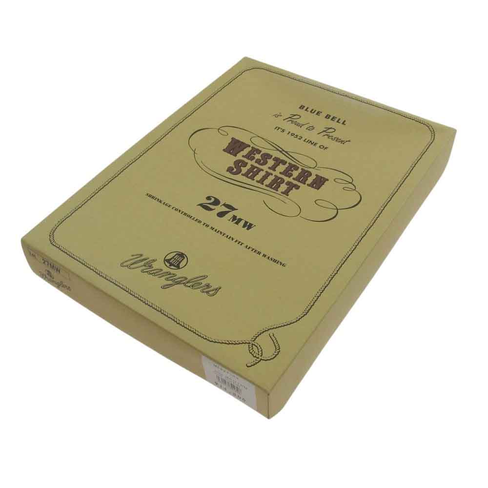 Wrangler ラングラー M5027-00 27MW BLUE BELL ブルーベル ヴィンテージ 復刻 デニム ウェスタン 長袖 シャツ リジット インディゴブルー系 M【新古品】【未使用】【中古】