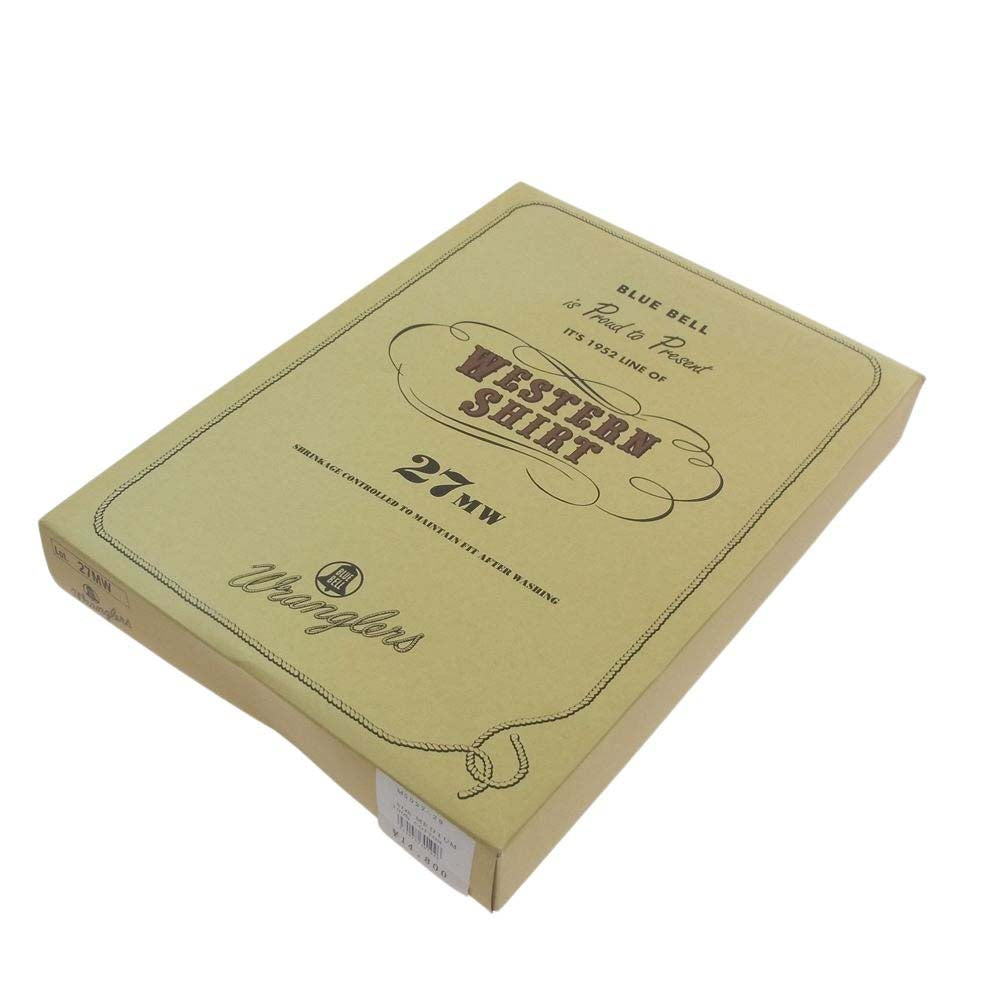 Wrangler ラングラー M5027-29 27MW BLUE BELL ブルーベル ヴィンテージ 復刻 デニム ウェスタン 長袖 シャツ インディゴブルー系【新古品】【未使用】【中古】