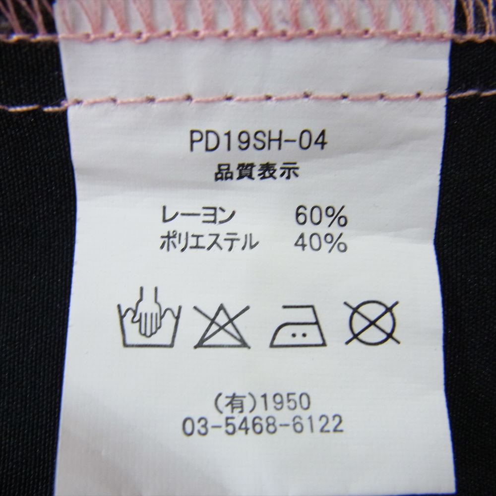 CREAM SODA クリームソーダ PD19SH-04 CS刺繍 パネル切替 レーヨン オープンカラー 半袖 シャツ ピンク系 L【中古】