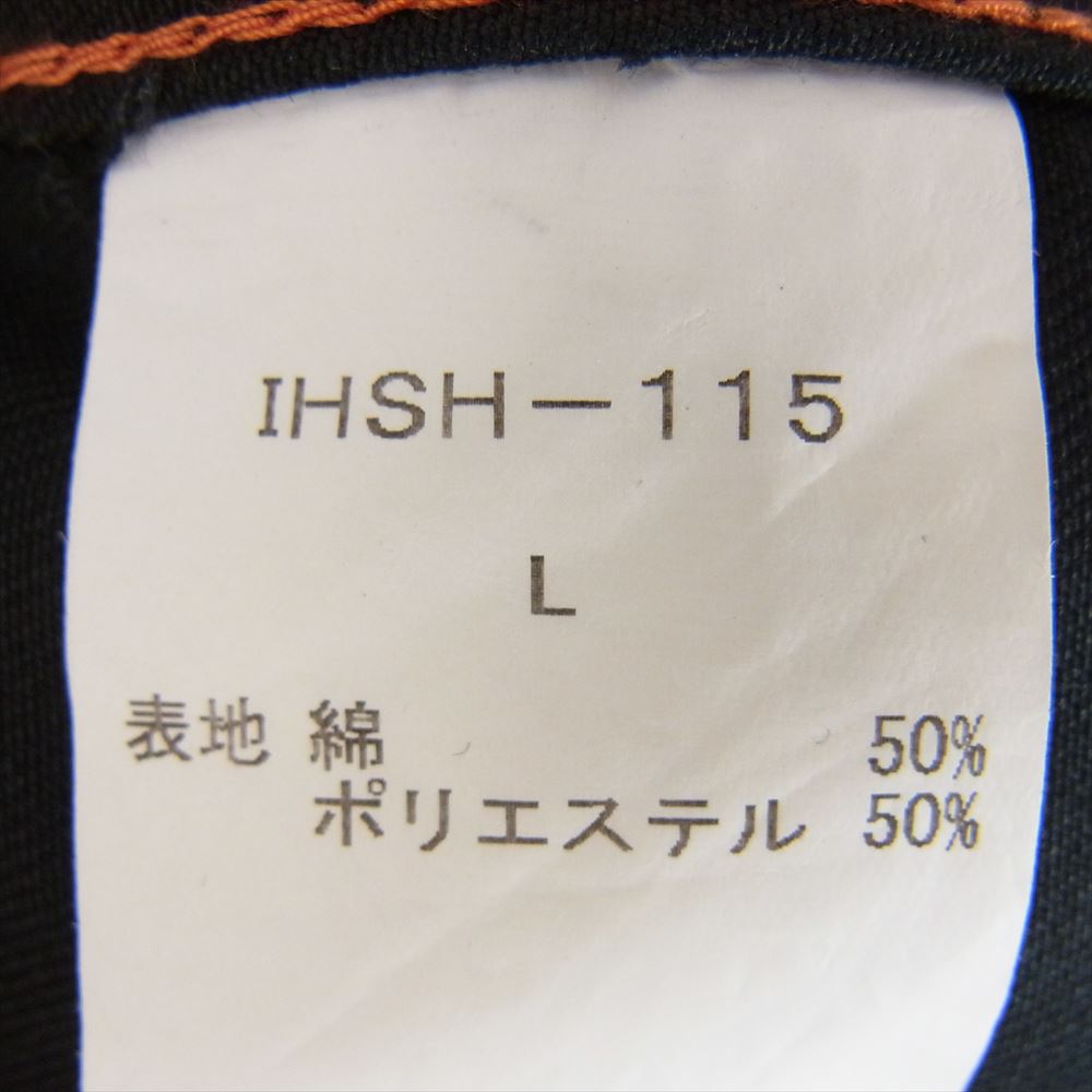 IRON HEART アイアンハート T/C Westpoint Work Shirt TCウエポン 半袖 ワーク シャツ ブラック ブラック系 L【中古】
