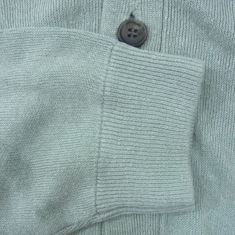 ユニバーサルプロダクツ 231-60202 HEMP KINT CARDIGAN SAGE ヘンプ リネン ニット カーディガン グリーン系 2【中古】