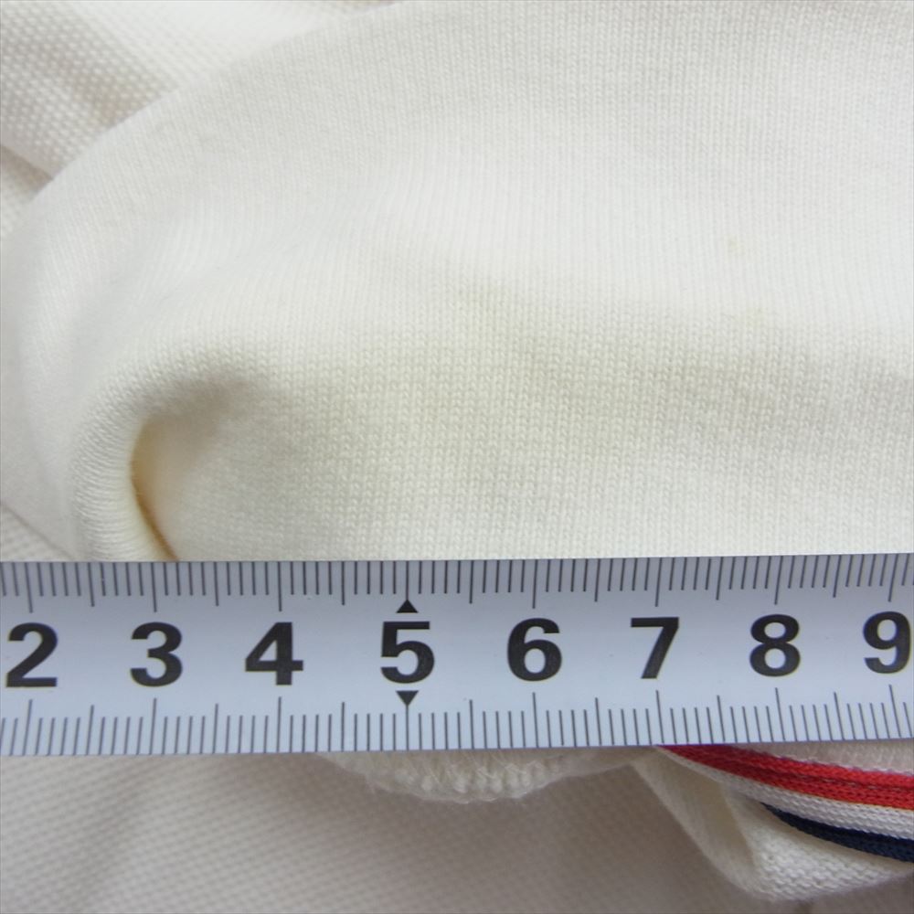 THOM BROWNE トムブラウン A0121C1001 トリコロールライン 半袖 ポロシャツ ホワイト系 2【中古】