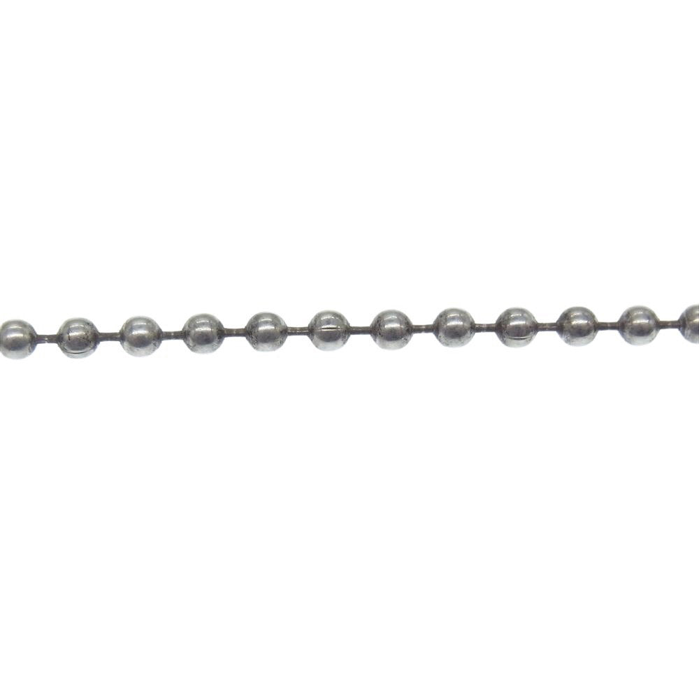 CHROME HEARTS クロムハーツ(原本無) 1BALL BS FLEUR 1ボール BSフレア チャーム ペンダントトップ ボールチェーン ネックレス シルバー系【中古】