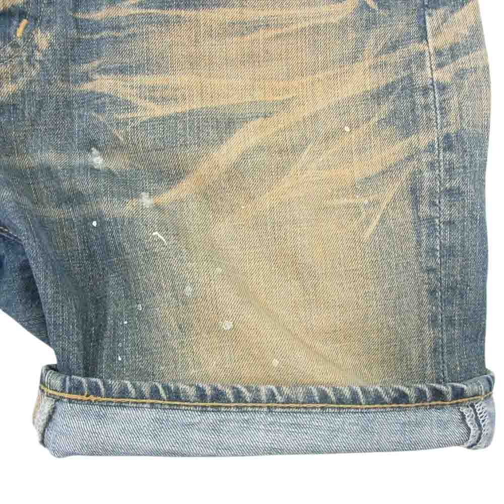SWAGGER スワッガー SWGHPT-146 DENIM SHORTS ペンキ ダメージ加工 デニム ショーツ インディゴブルー系 32【中古】