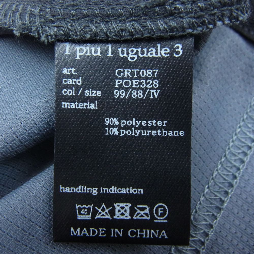 1piu1uguale3 ウノピュウノウグァーレトレ GRT087 POE328 GOLF ゴルフ S/S MOCK NECK CRAZY クレイジーパターン モックネック Tシャツ カットソー ダークグレー系 ダークネイビー系 4【美品】【中古】