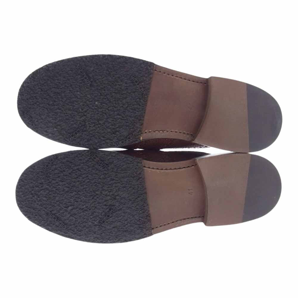 1piu1uguale3 ウノピュウノウグァーレトレ 398 19SS WINGTIP SANDAL ウィングチップ サンダル ブラウン系 41【極上美品】【中古】